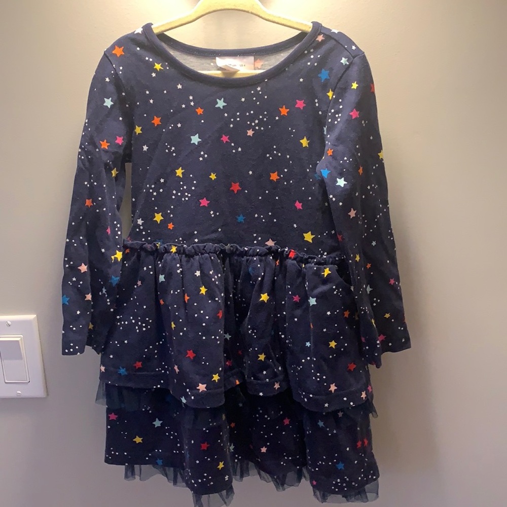Hanna Anderson toddle girls dress size 4. Navy